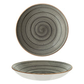 Bonna China Gris dia.11" h:2.5" 57 oz. Round Grey Porcelain Bowl (Set of 2)